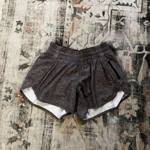 Lululemon Purple-Grey Heathered Tracker Shorts